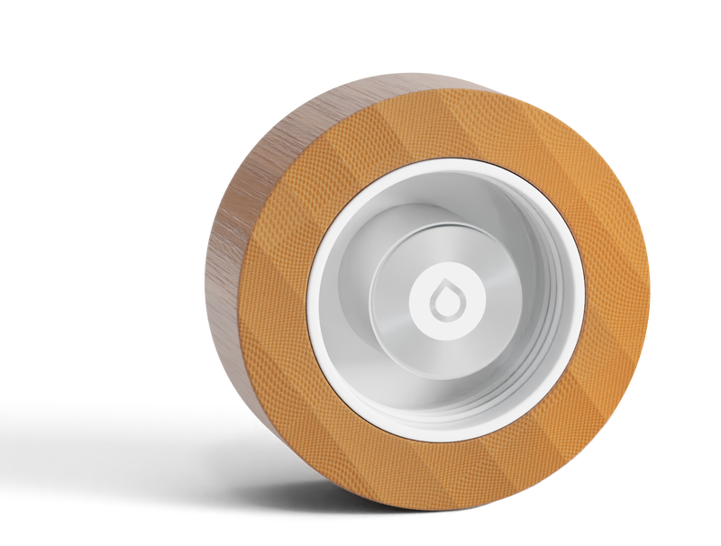 Underside of the bamboo lid and leak-proof seal