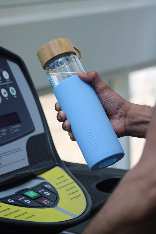 Blue bottle at the gym
